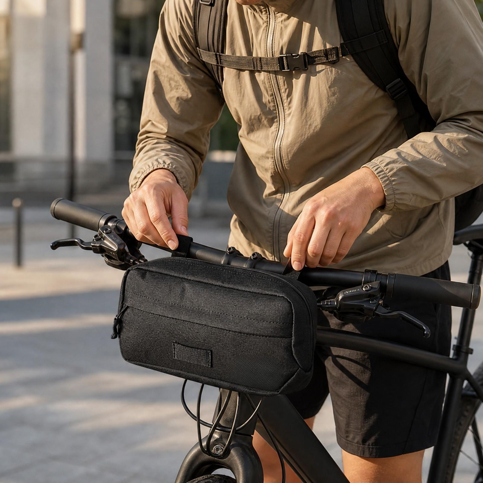 Cycling Commute Essentials - Borsa da manubrio per bicicletta, compatta,