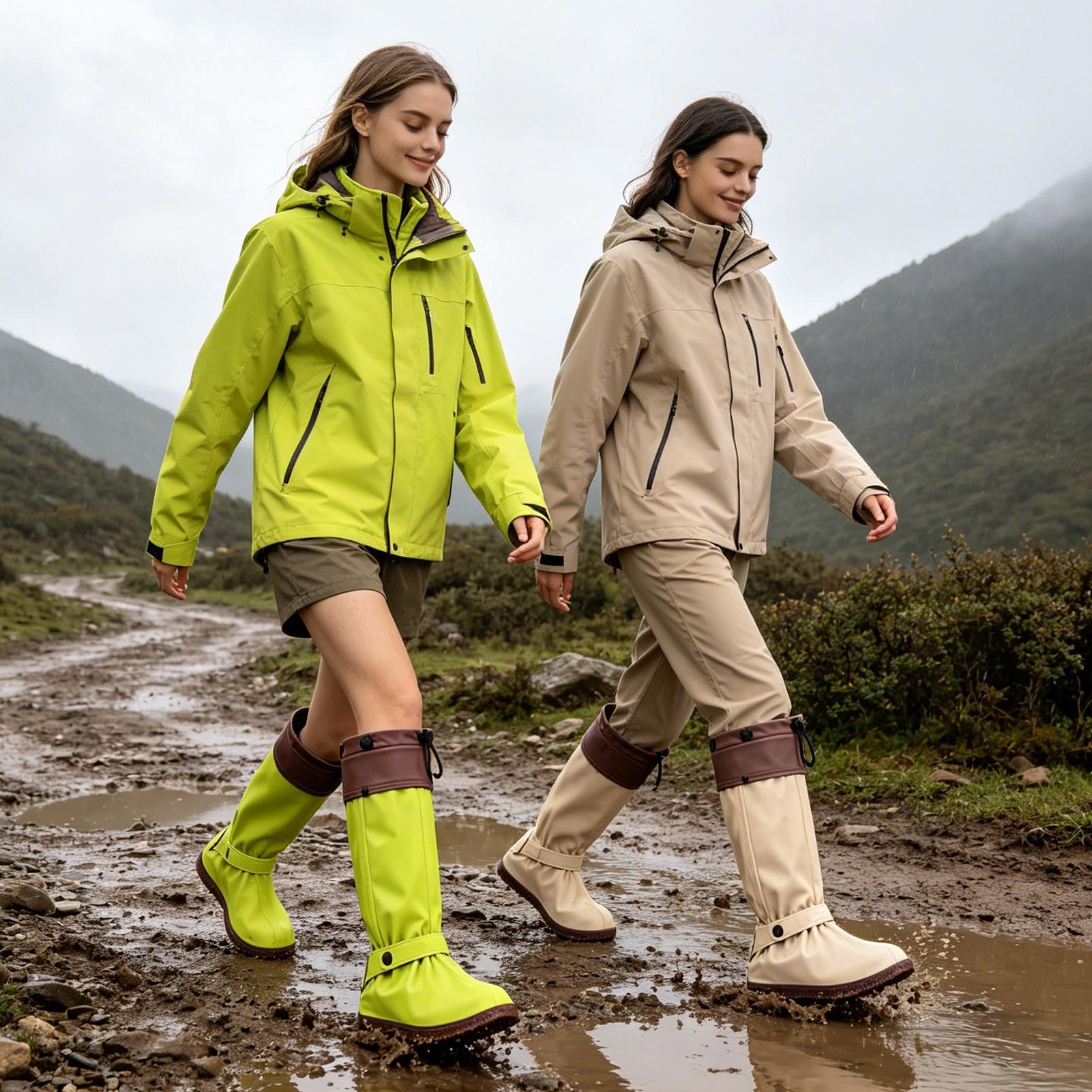 Cycling Commute In Rain - Copriscarpe antipioggia con cerniera, riutilizzabili, antiscivolo,